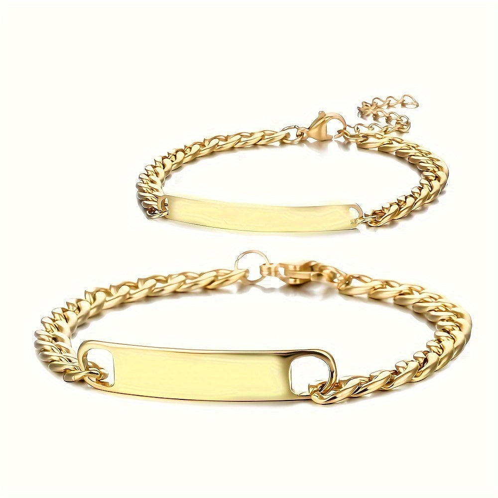 Personalized Couple Name Bracelets Set