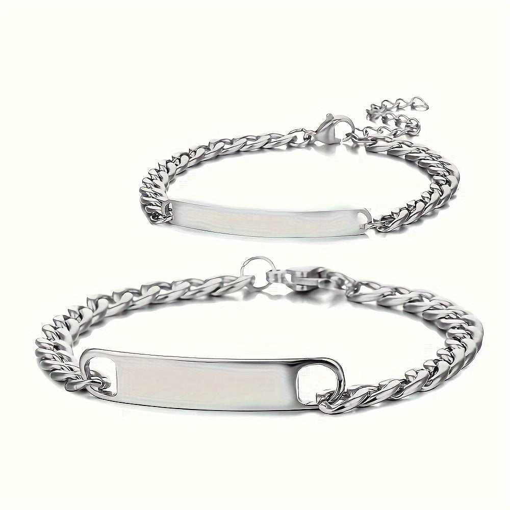 Personalized Couple Name Bracelets Set