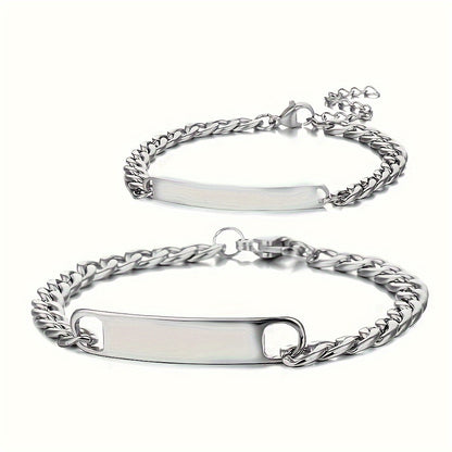 Personalized Couple Name Bracelets Set
