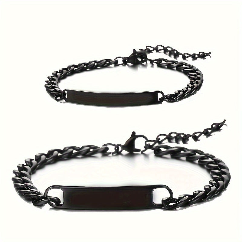 Personalized Couple Name Bracelets Set