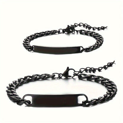 Personalized Couple Name Bracelets Set