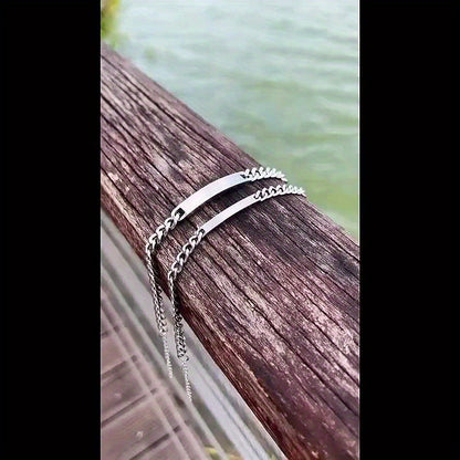 Personalized Couple Name Bracelets Set