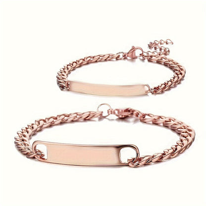 Personalized Couple Name Bracelets Set